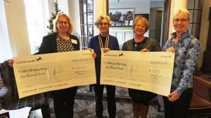 Presentation of £4000 cheques to Helen Arkell Dyslexia Charity and Surrey Young Carers